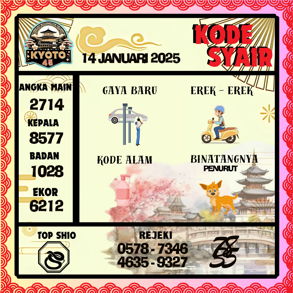 Kode Syair Kyoto45 Pools - Januari Pools
